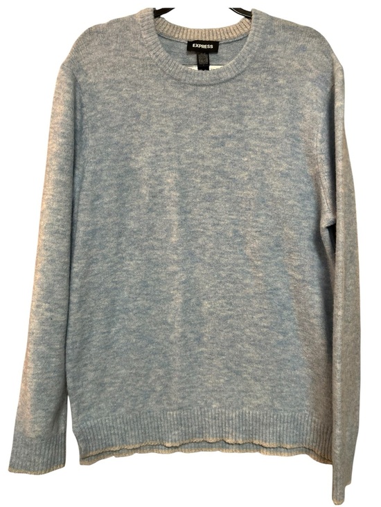 Express Other - Express Mens Light Blue Heather Crewneck Sweater, Size L